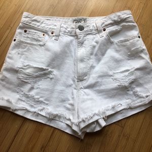 White Abercrombie and Fitch Denim Shorts